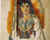 巴勃罗 毕加索 : 着披风的女人（拉萨尔基肖娜）